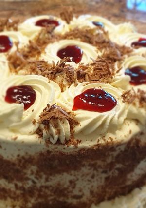 A picture of Black Forest Cake.