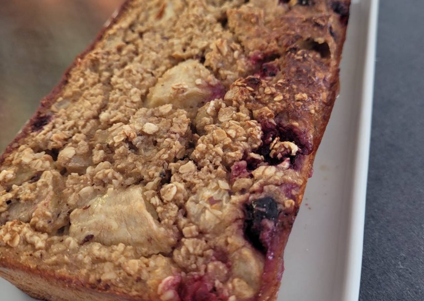 Banane cake au flocons d'avoine