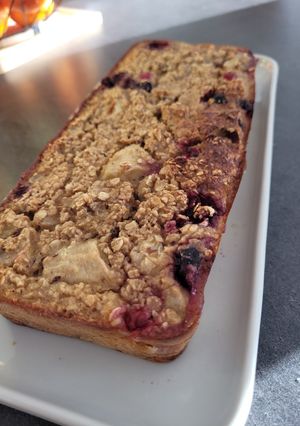 Une photo de Banane cake au flocons d'avoine