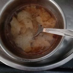 A picture of Papad ki sabzi.