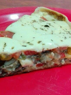 Una foto de Tarta de berenjenas a la napolitana en sartén!
