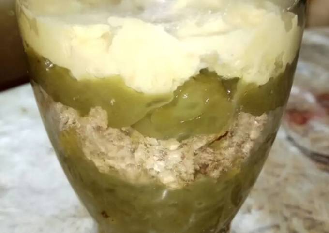 Cara Gampang Membuat Matcha vla durian non susu non telur yang Lezat