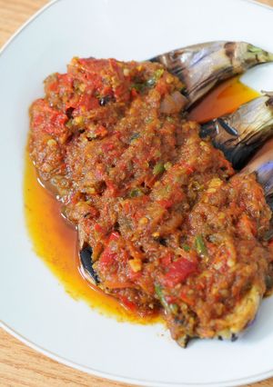 Foto resep Terong Bakar Sambel Penyet