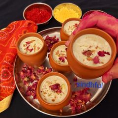 A picture of Kesar Thandai.