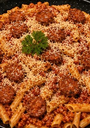 Una foto de Macarrones con Salsa Boloñesa