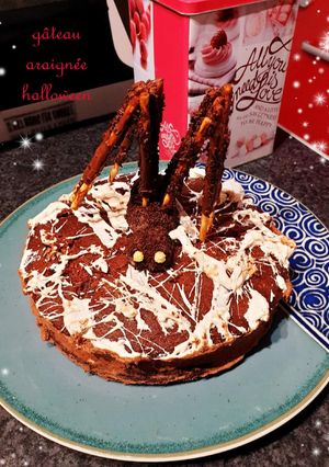 Une photo de Gâteau araignée pour halloween # halloween