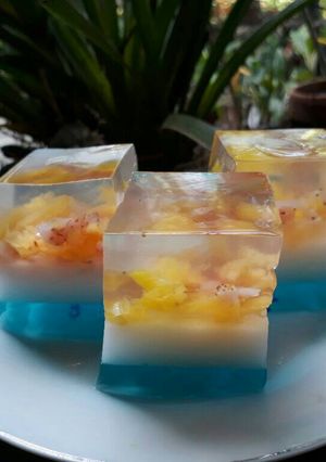 Foto resep Agar Jelly Fruit Cake