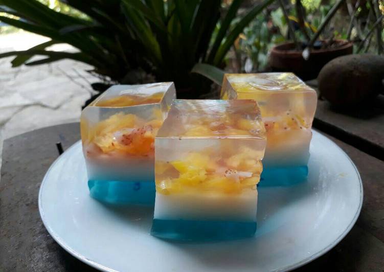 Agar Jelly Fruit Cake