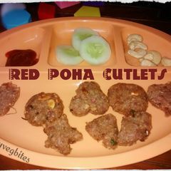 A picture of Red Poha Cutlet(No bread/No potato).