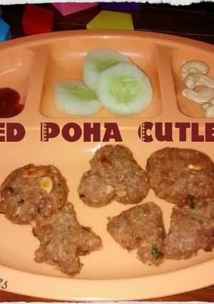 A picture of Red Poha Cutlet(No bread/No potato).