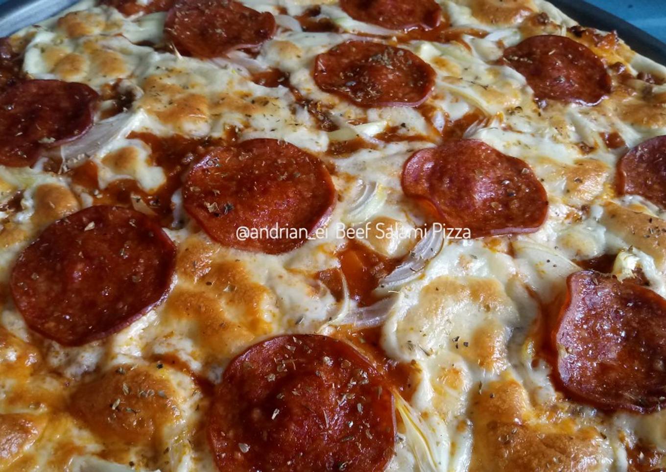 Beef Salami Pizza (Tanpa Ulen)