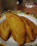 Empanadas de plátano macho y auyama rellenas de soja y arroz