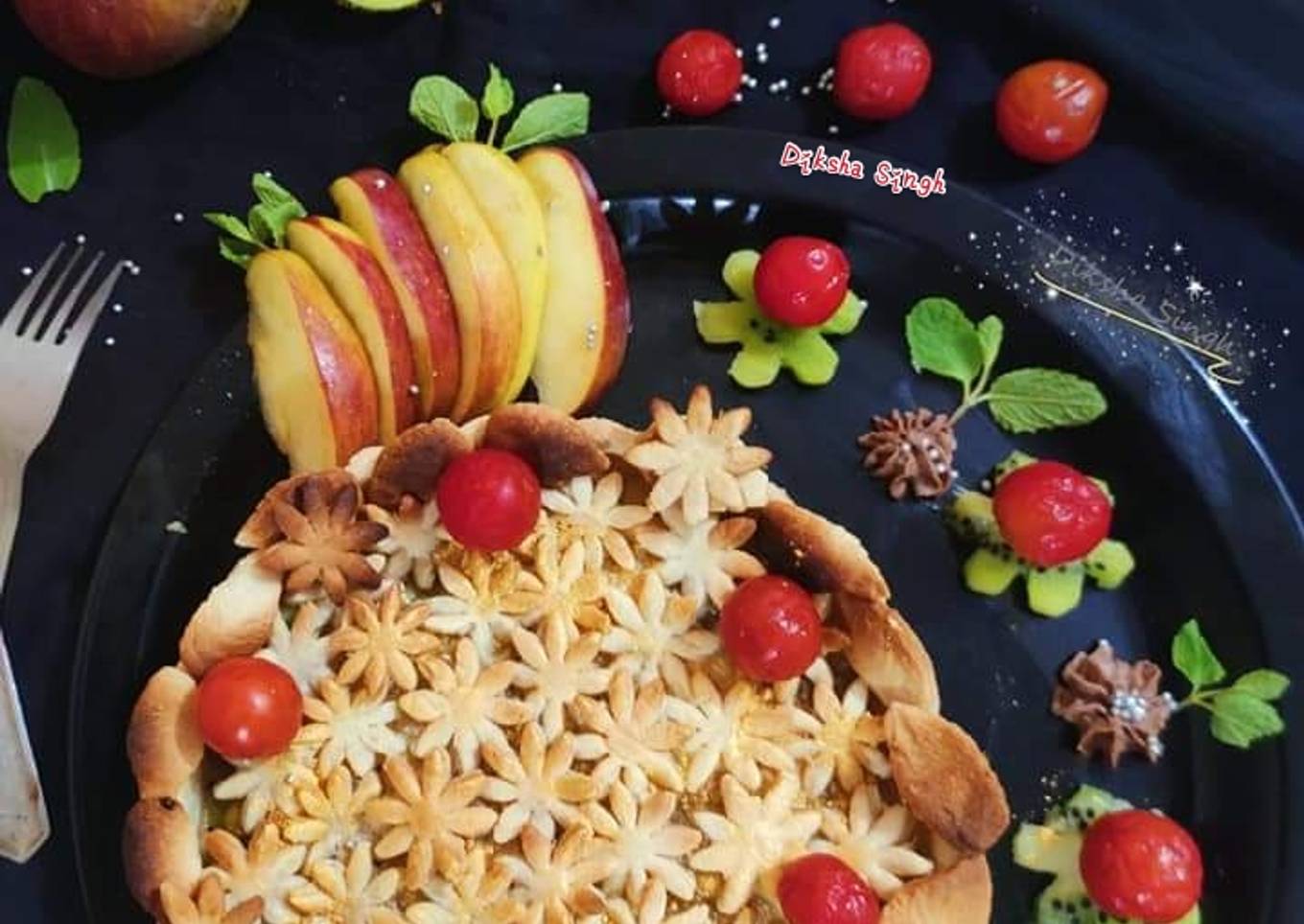 Rabri Apple Kiwi Pie