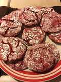 Galletas red velvet craqueladas