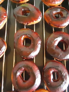 A picture of Chocolate doughnuts.