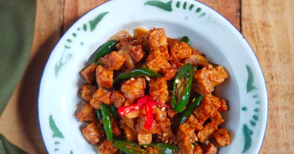 Resep Orek Tempe Cabe Hijau Oleh Anisnayla Cookpad