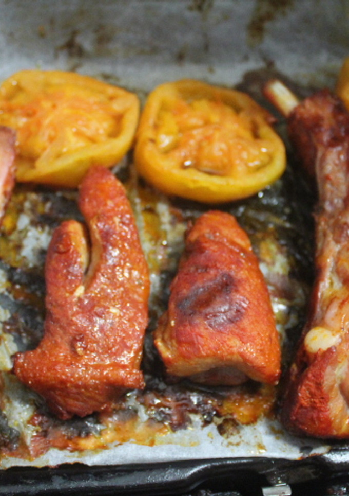 Una foto de Costillas adobadas al grill doble