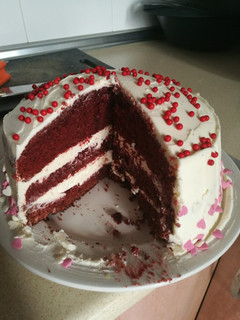 Una foto de Tarta red velvet