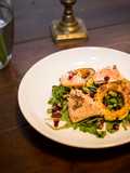 Delicata Squash Salad w/ Roasted Salmon