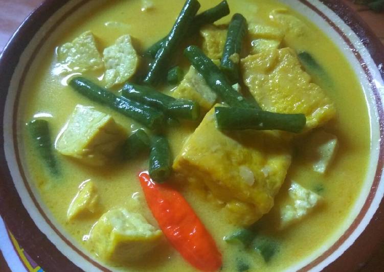 Resep Gulai tahu+kacang panjang Lezat