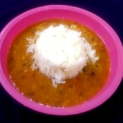 A picture of Dal chawal.
