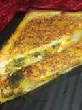 Leftover aloo soya methi sandwich