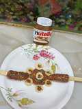 Banana sticks and Nutella spread bread flower