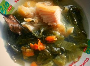 Foto resep Sup gurame sawi asin