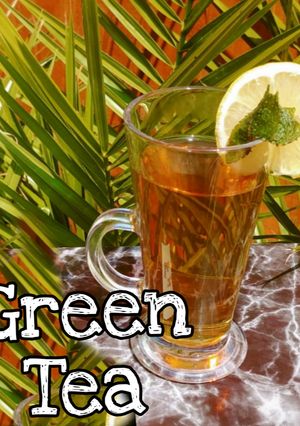 A picture of Green Tea (unoxidised tea) "سبز چائے".
