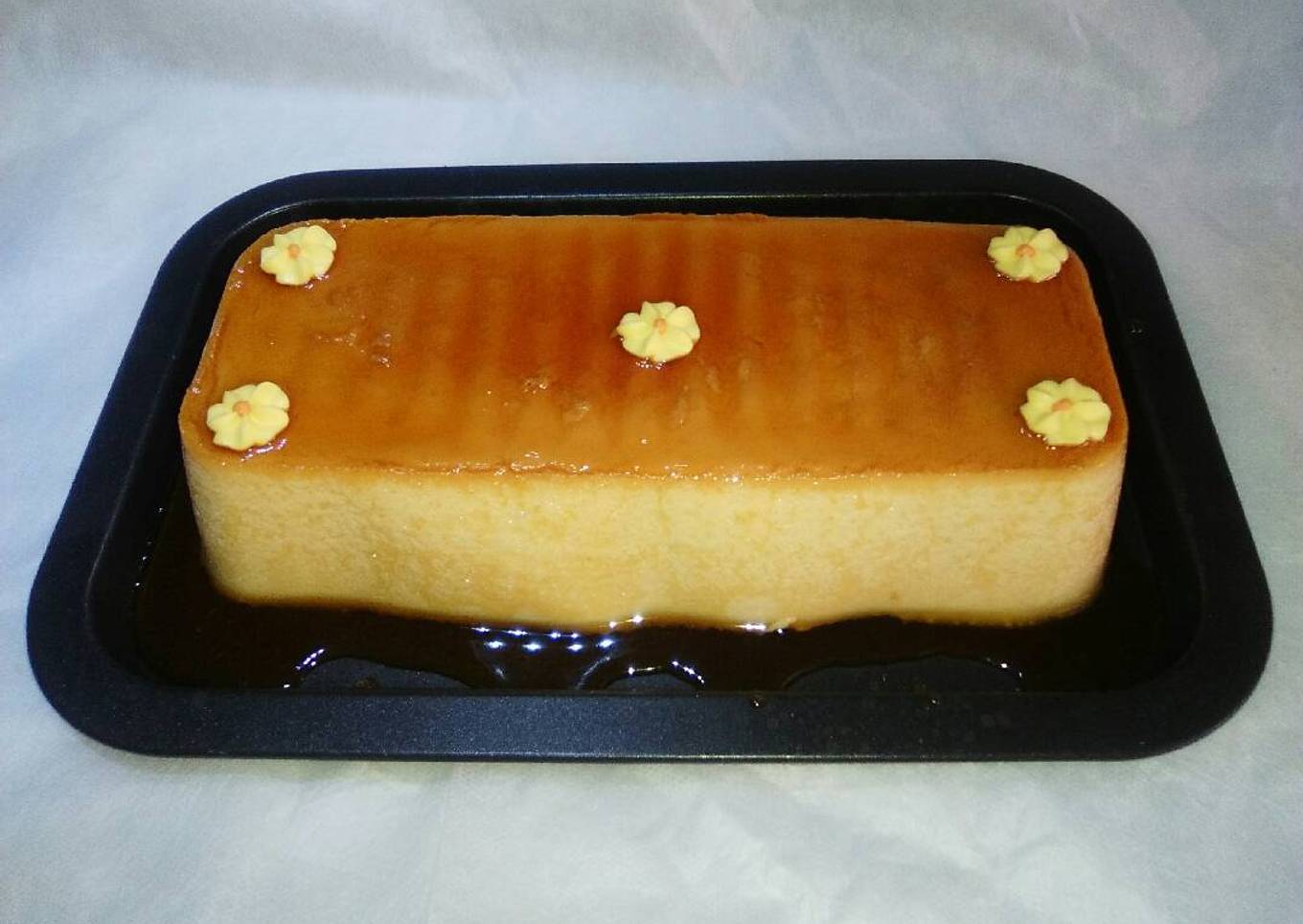 Flan de turrón de yema tostada, en la Monsieur cuisine