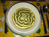 Crema de zapallito y leche de almendras