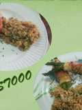 Espárragos envueltos en pollo y tocino