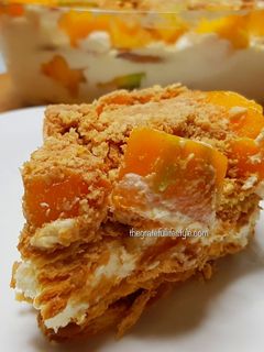 Foto resep MANGO FLOAT CAKE DESSERT A la FILIPINA | No Oven, No Kukus