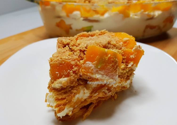 MANGO FLOAT CAKE DESSERT A la FILIPINA | No Oven, No Kukus