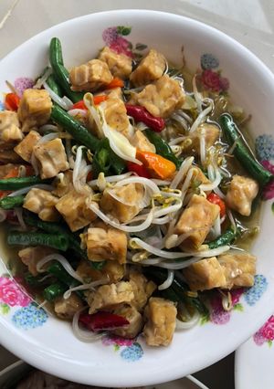 Foto resep Tumis toge tempe kacang