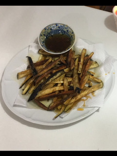 Una foto de Berenjenas fritas con miel