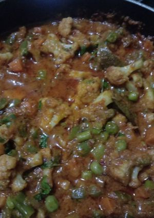 A picture of Veg kolhapuri.