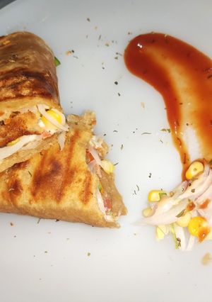 A picture of Vegetable Sandwich Wrap (No bread).