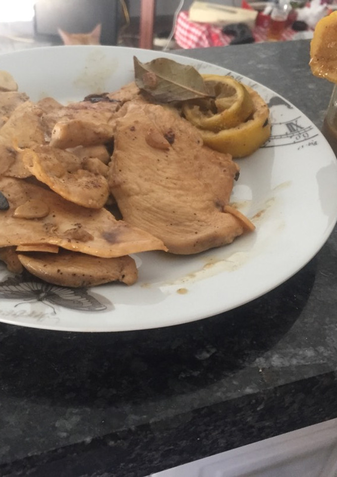 Una foto de Pollo al limón sin harina
