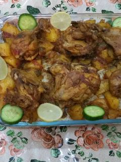 صورة لوصفة صينيه ارز بالدجاج على طريقتي😍