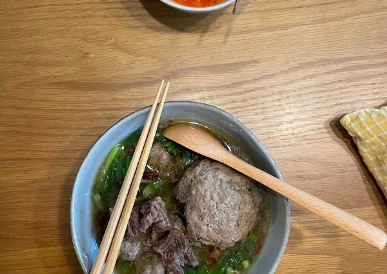 Bakso sapi+bakso isi telor