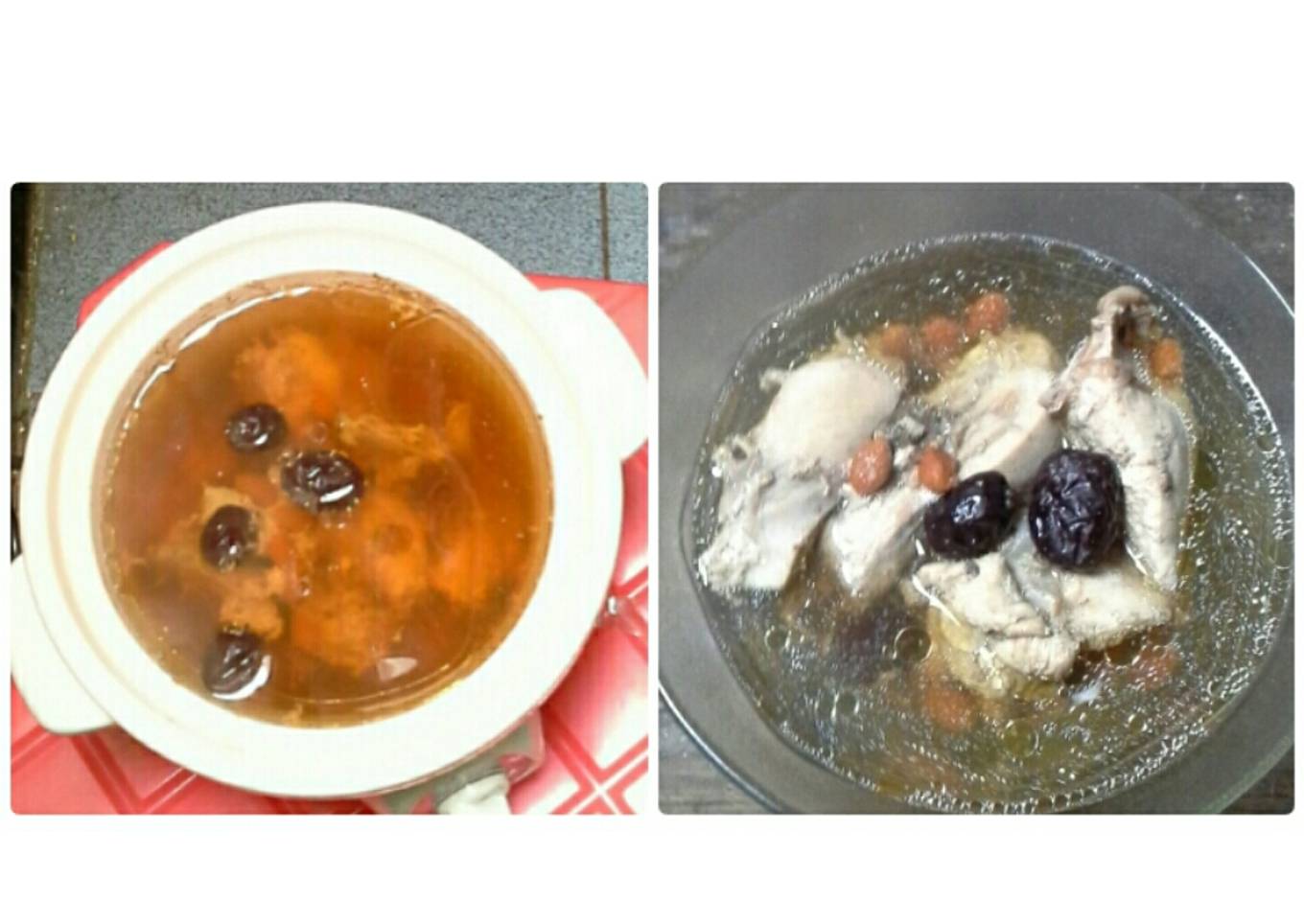 Sup herbal ayam kampung slow cooker