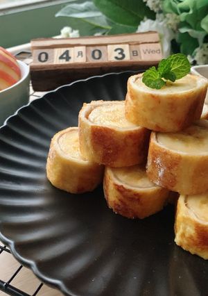 法式香蕉吐司捲 的食譜成品照片