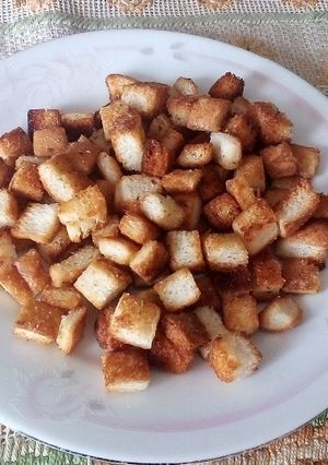 Una foto de Crutones horneados