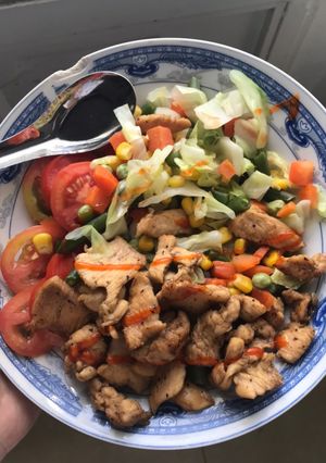 Hình của món Ứt gà áp chảo mật ong (eat clean).