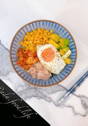 [瘦身食譜] 泡菜鮪魚Poke bowl 的食譜成品照片