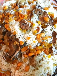 صورة لوصفة الارز الابيض باللحم على طريقتي