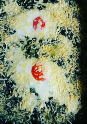 Una foto de Espinaca gratinada