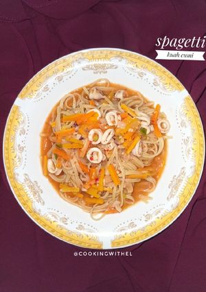 Foto resep Spagetti kuah cumi