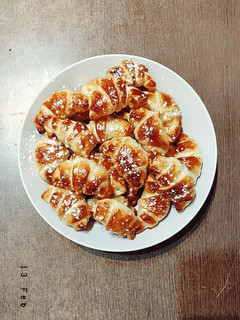 Una foto de Mini croissant relleno de Nutella